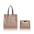 Italian Metallic Leather Two-in-One Tote Bag