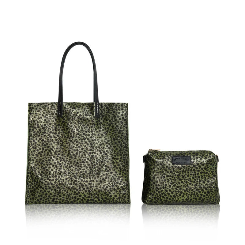Italian Metallic Leather Two-in-One Tote Bag
