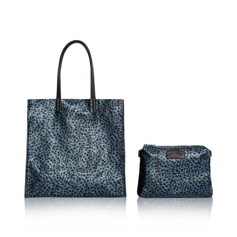 Italian Metallic Leather Two-in-One Tote Bag