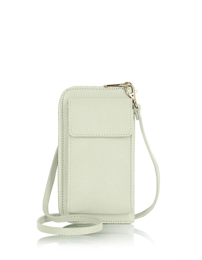 Blue Glass Genuine Leather Crossbody Phone Bag – MERLEORA