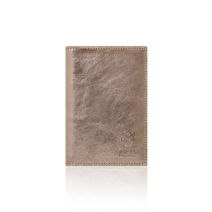 Bronze: Bronze Italian leather passport and card holder, handmade in Italy | MERLEORA